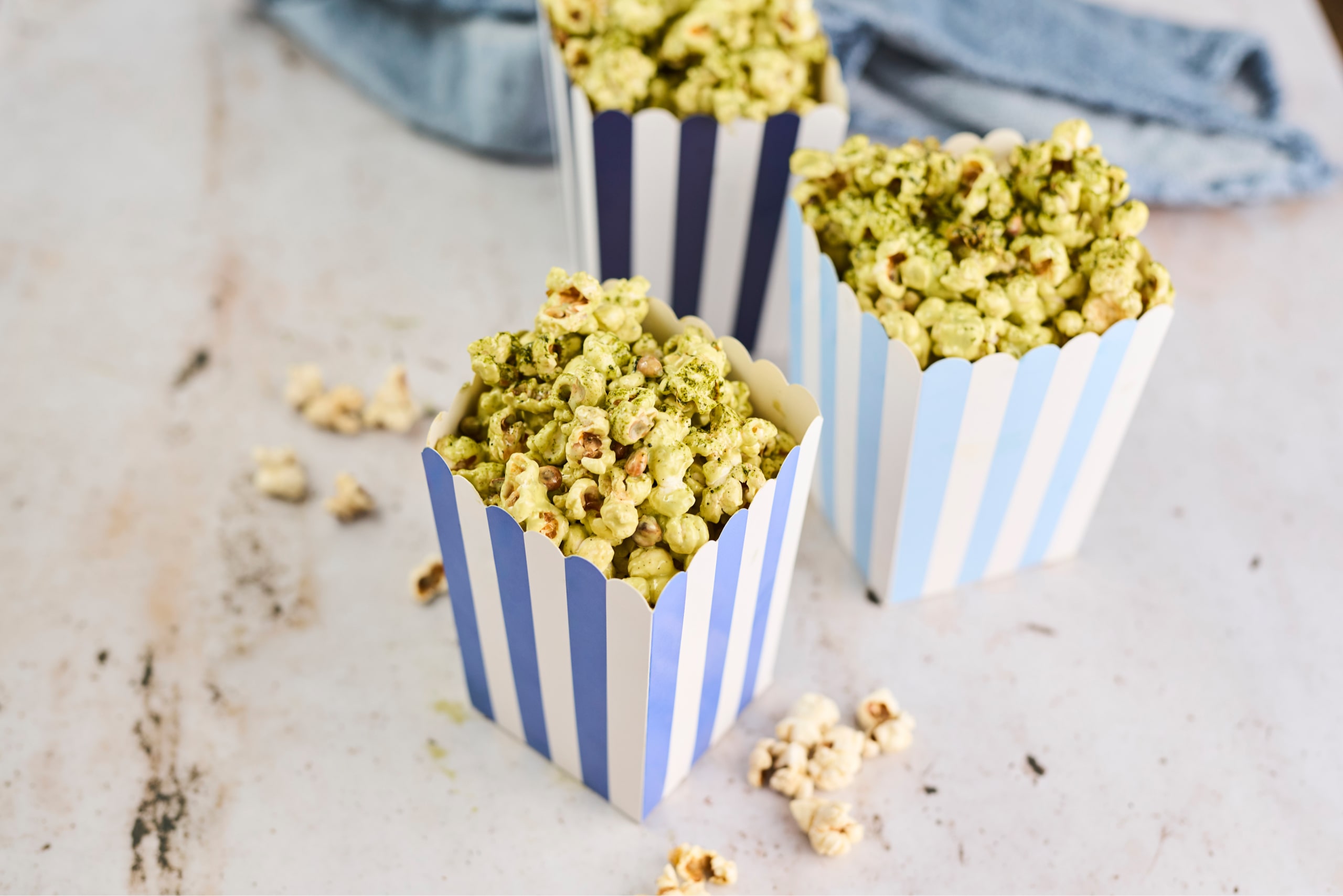 Matovic Popcorn Recept - Popcorn s matchou a polevou z bílé čokolády | Matcha Moya